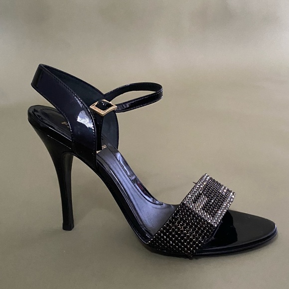 Fendi Swarovski Open Toe Heels Italy Size 37 - Picture 4 of 12